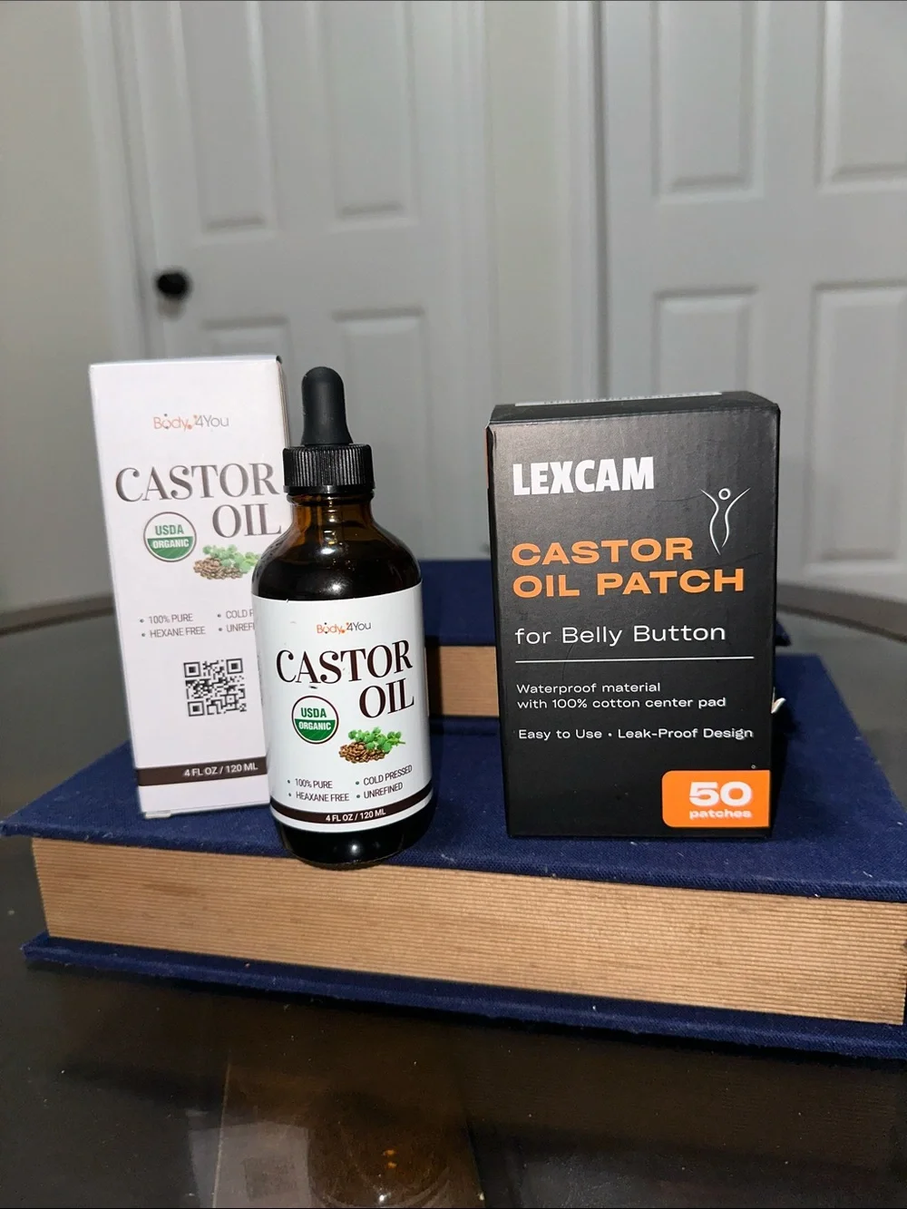 Castor Oil Patch for Belly Button - Black (50 Patches)